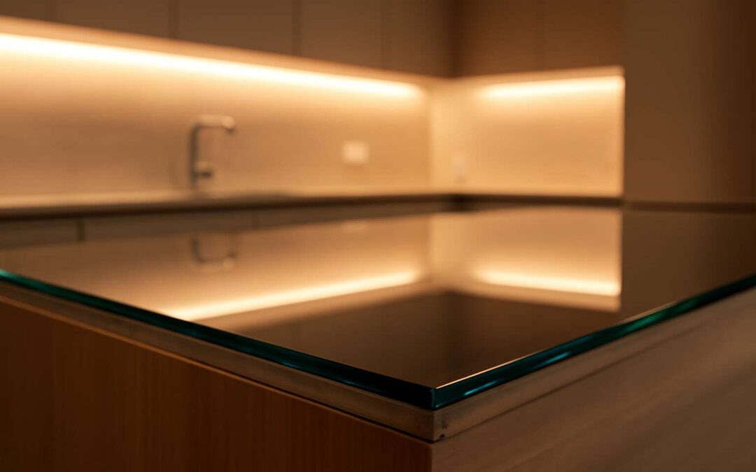 Elevate Your Space with a tempered glass top that Dazzles