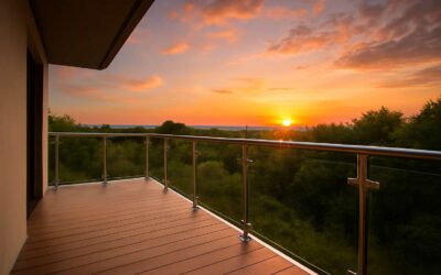 Elevate Your Space with tempered glass railing: Sleek, Safe, and Modern.