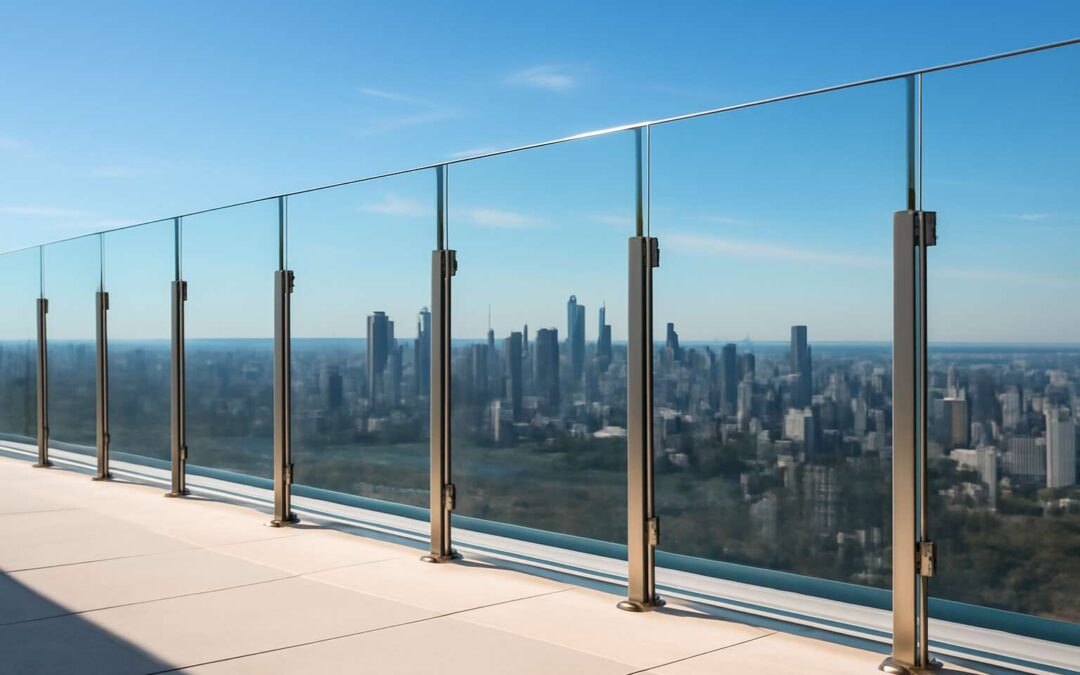 Transform Your Balcony with tempered glass railing panels for a sleek view